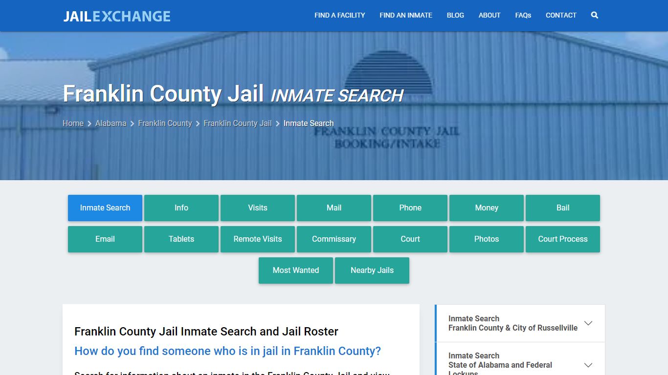 Franklin County Jail Inmate Search - Jail Exchange